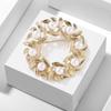 Antique Wreath Atmospheric Fashion Leaves Pearl Brooch Alloy Wreath Gold Corsage Clothing Accessories Perfect Gift for Couples