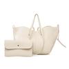 Fashi 2-in-1 Leder-Tragetaschen-Set für Damen, Große Schultertasche mit Litschi-Muster und passender Tasche für Arbeit, Einkaufen & Reisen