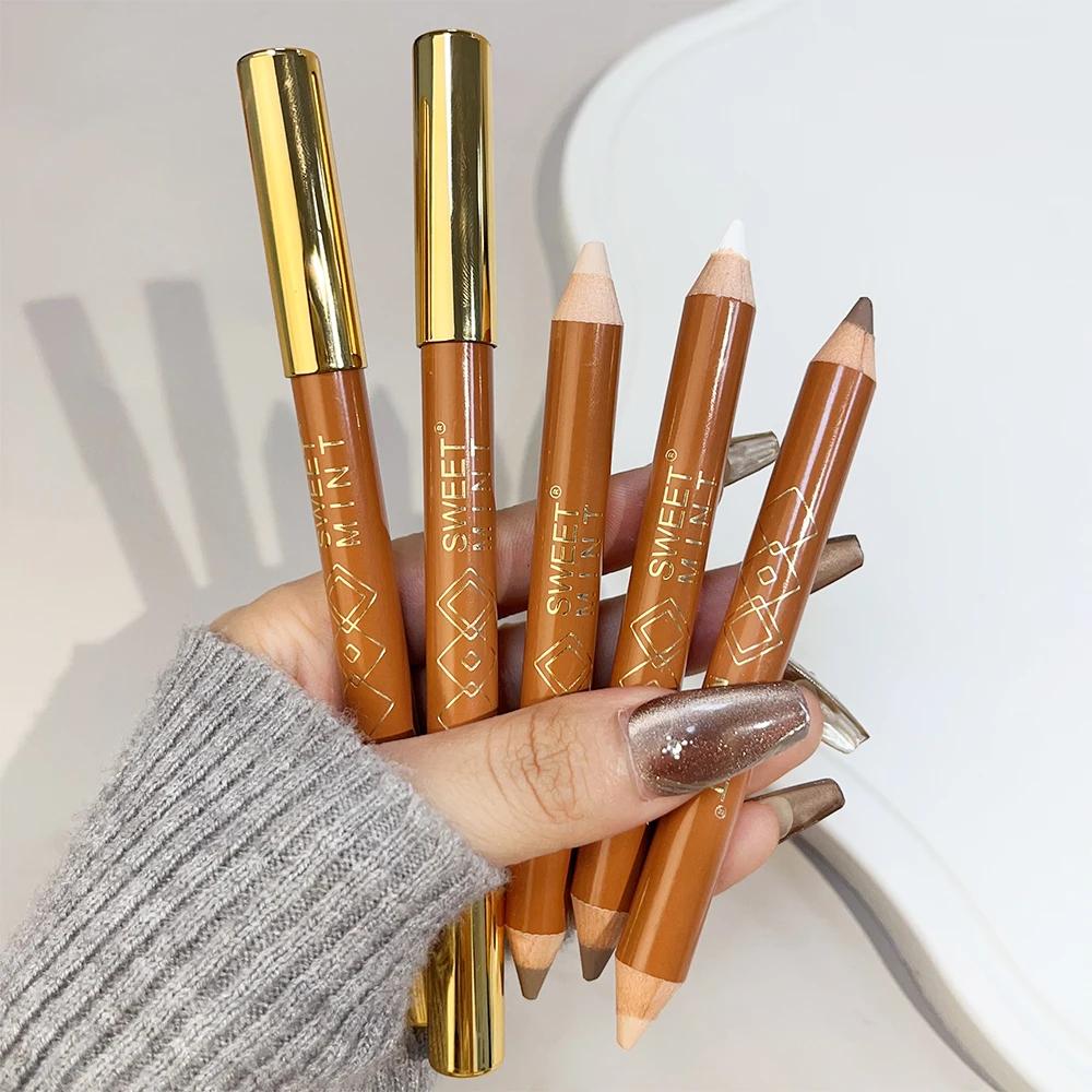 Double-ended Contouring Pen Face Brightening Corrector Nose Shadow Sculpting Natural 3D Highlighter Shading Stick Makeup