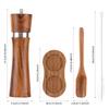 Steel ring grinder Acacia pepper mill Ceramic core manual pepper grinder BBQ barbecue tool set