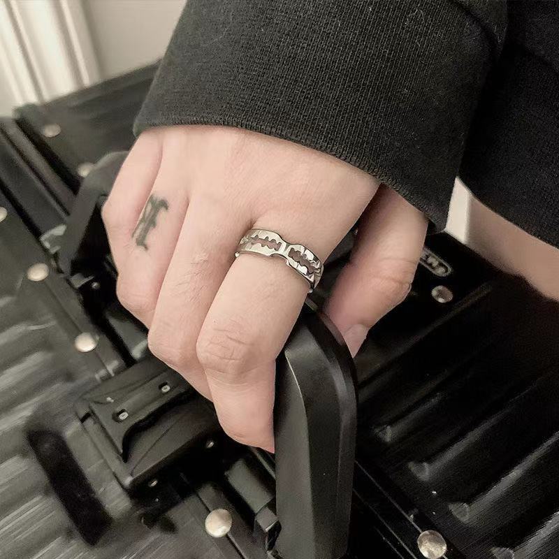 Men Hip Pop Hollow Out Ring