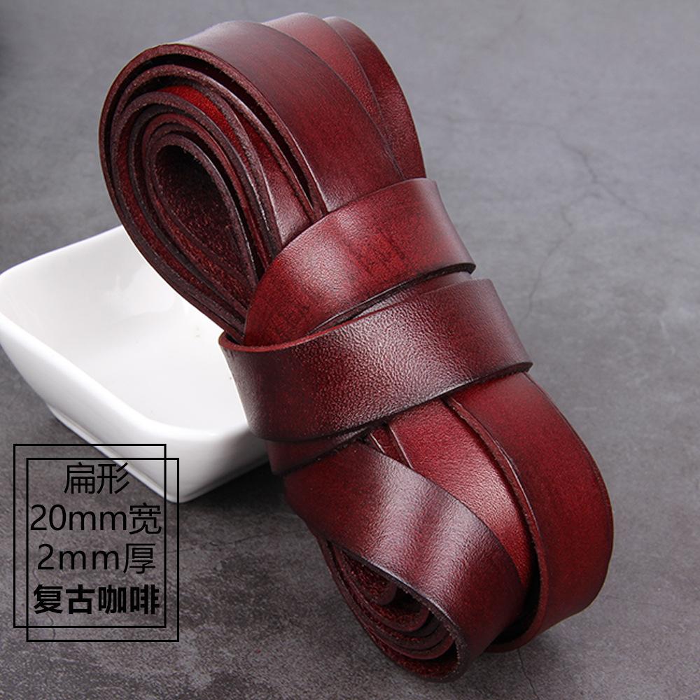 3Mm 4Mm5 Thick Retro Made Old Coffee Round Cowhide Rope Diy Material Bracelet Necklace Jewelry Rope