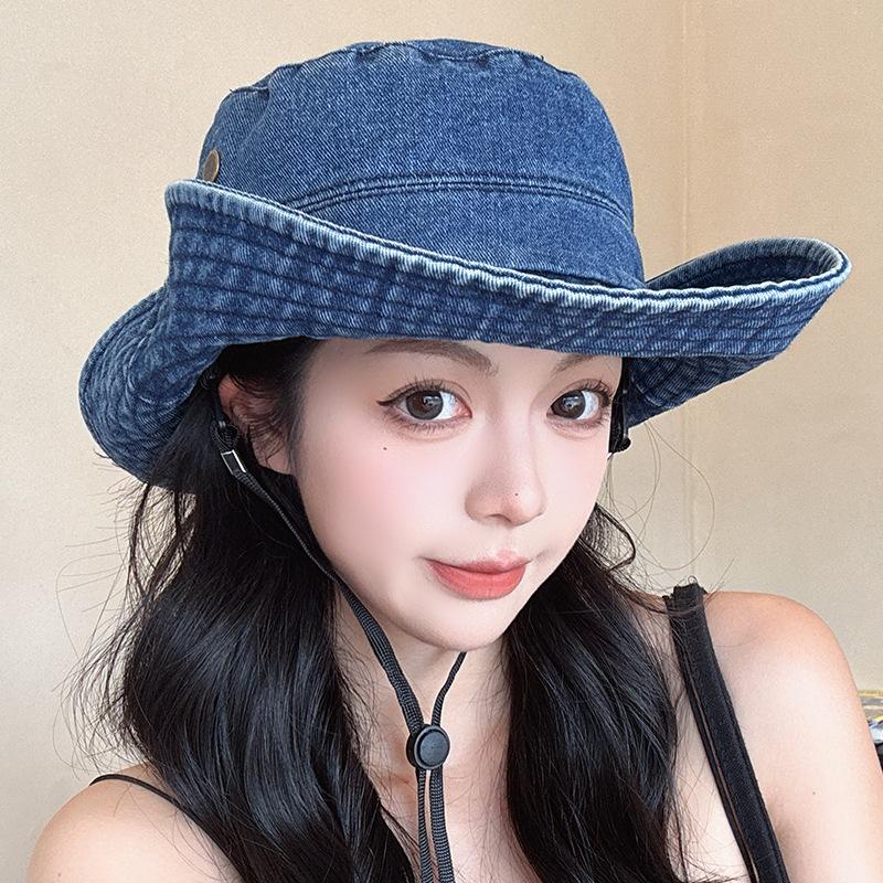 Bucket Hat Japanese Retro Casual Visor Versatile Mountaineering Sun Protection Fishing Hat Outdoor Camping Hat