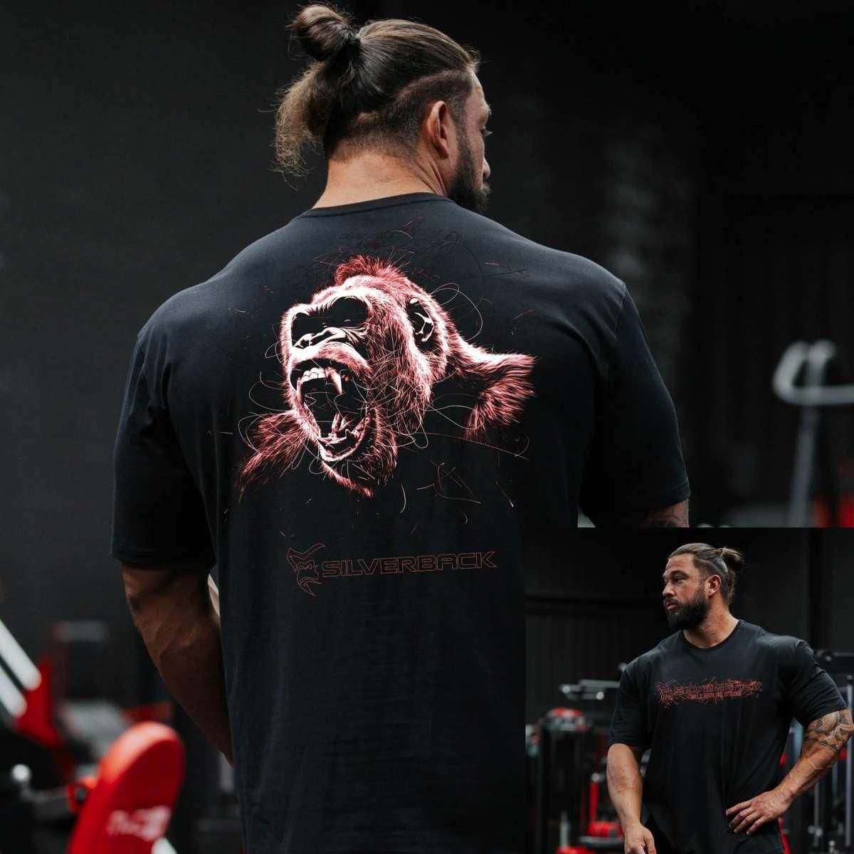 

Silverback Fitness Тренування Спортзал Відпочинок Футболка Чоловіча та Жіноча Люксовий Бренд Топ 2026 Новий Арт Логотип Тренд XL