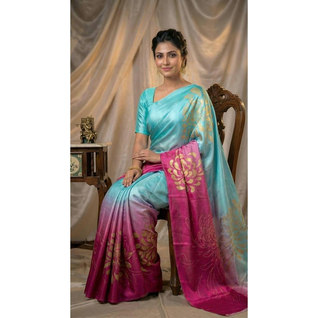 Chinon Silk Saree