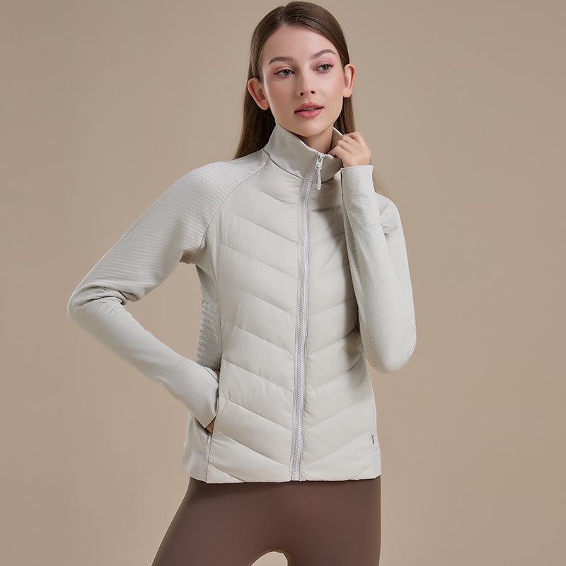 Sporty Warm Windproof Slim-Fit Down Jacket with Fleece Lining