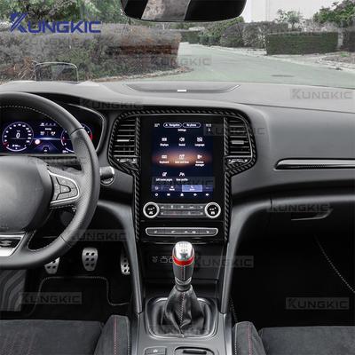 Real Soft Carbon Fiber Sticker For Renault Megane 4 2016 2017 2018 2019 2020 2025 2025 2025 2025 2025 Car Center Console Screen