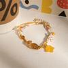 Handmade Resin Star Charm Bracelet With Floral and Cats Designs Jewelry Gift for Her