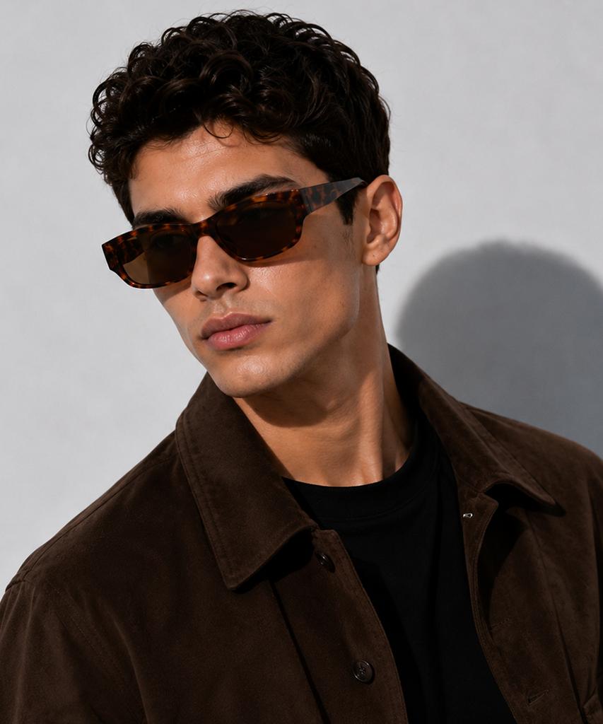 Tuditeo Vo Wide Square Bold Sunglasses C3 Leopard