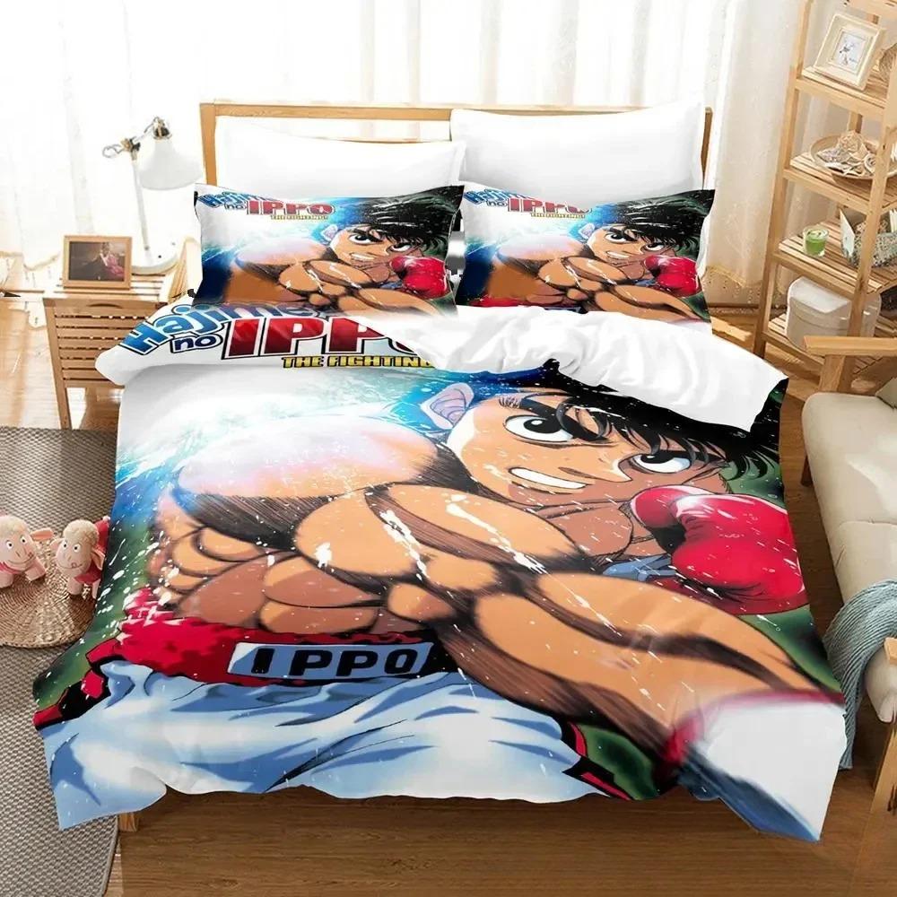 Fighting Spirit Hajime No Ippo Anime Bedding Set Boys Girls Twin Queen King Size Duvet Cover Pillowcase Bed Boys Adult