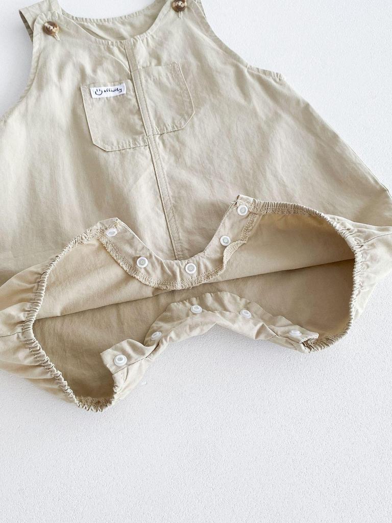 2025 Korean Summer Baby Overalls Set - Unisex Romper Two-Piece