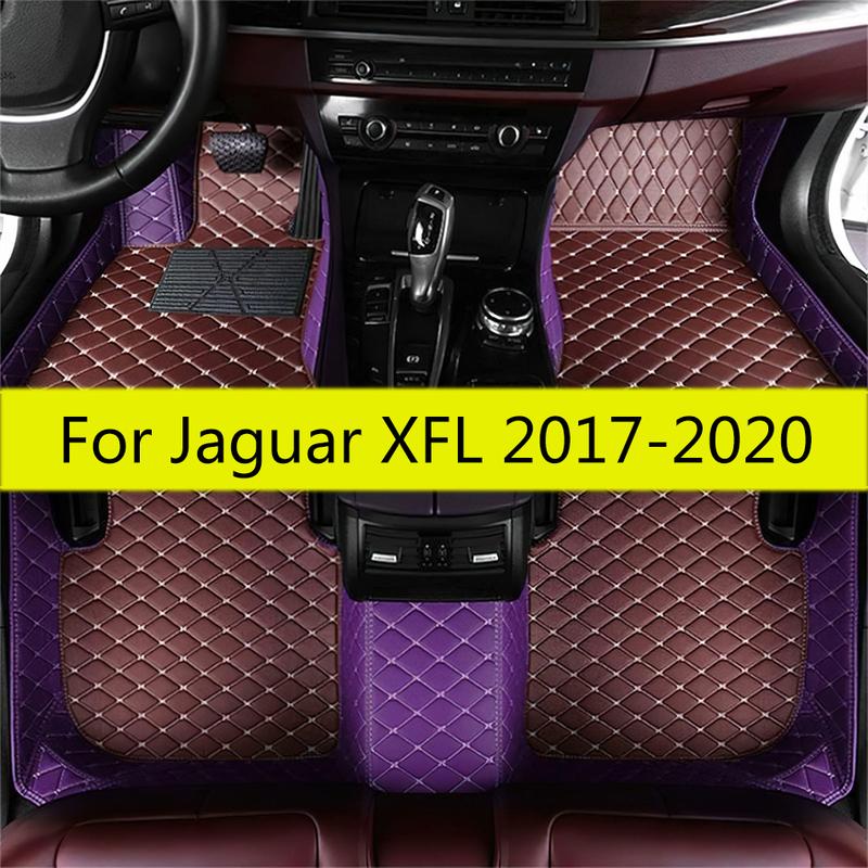 Car Floor Mats Fit For Jaguar XFL 2017 2018   Auto Leather Carpets Pads Vehicle Front Rear Row Full Set Foot Matts Rugs