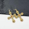 Retro French Cross Earrings: Light Luxury Fashion, European-American Style, Trendy Niche Personality