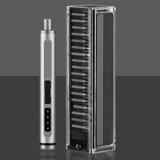 Screwdriver Set 40 in 1 Precision Electric Screwdriver with Magnetic Bits Storage Box High Torque Rechargeable Battery Type-C Charging Repair Tool