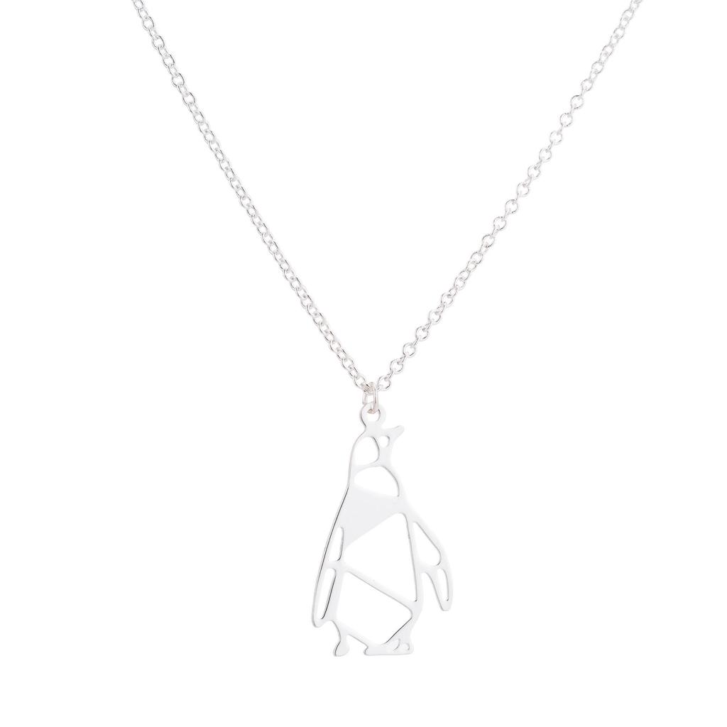 Elegant Women's Stainless Steel Origami Pendant Necklace
