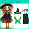 Adult Halloween Witch  Cosplay Costume With Hat Gloves Cloak Party Performance