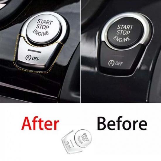 Cover Trim 2009-2015 One-Click Startup Button Matte Silver Fit For BMW 7 Series