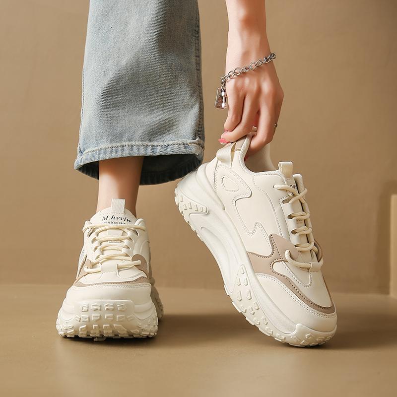 Fashion Women's Sneakers Black White Vulcanized Shoes Mesh Comfortable Casual Shoes Street Couple Platform Skateboard Shoes D425