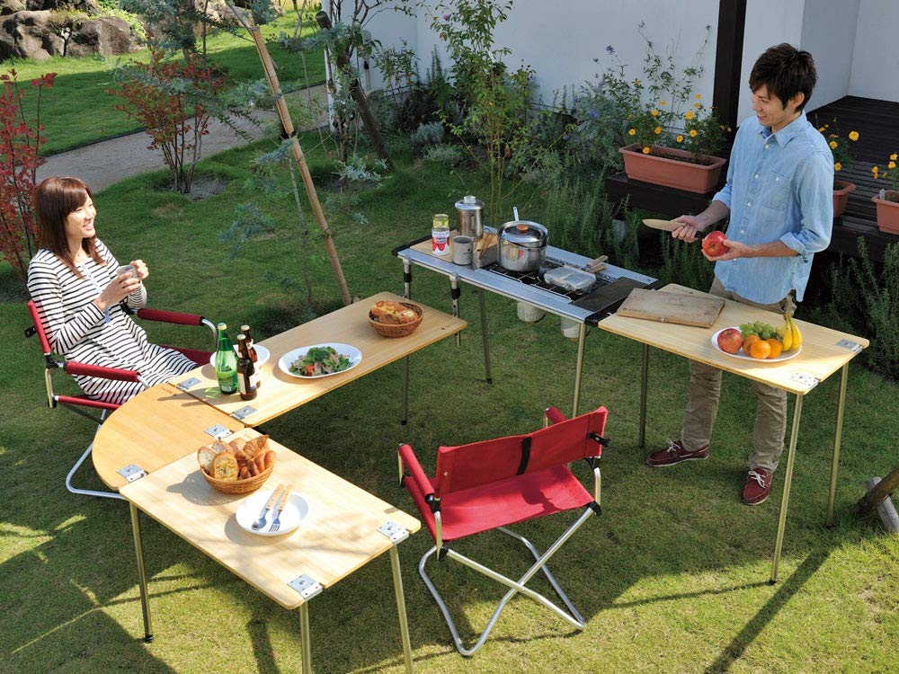 Snow Peak Table IGT Light Bamboo Laminated Outdoor Multi-Function Bamboo, Stain-Resistant, Table, Bamboo, Wood, Camping, CK-116TR