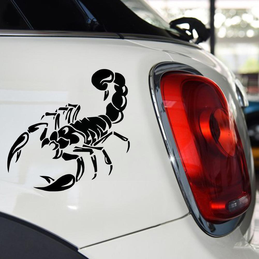 Personalized Car Styling Bumper Stickers 3D Big Scorpion Drawing Cover Decal Car Vinyl Body Scratch Sticker Reflective L8F5