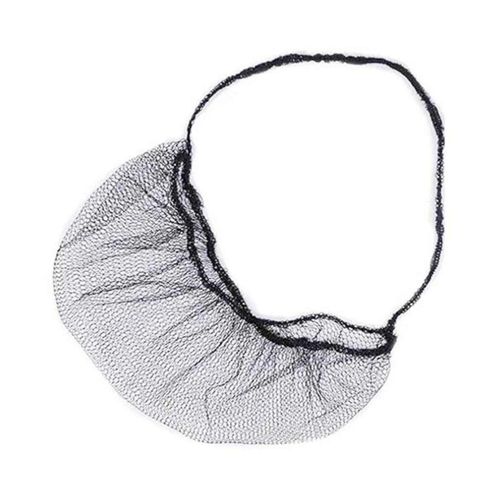 100pcs Elastic Comfortable Protective Beard Nets Fit For Food Service (Black)