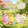Bee Rabbit Magnetic Couple Pendant Bag Charms Plush Keychains Flower Fairy Keychains  School Bags