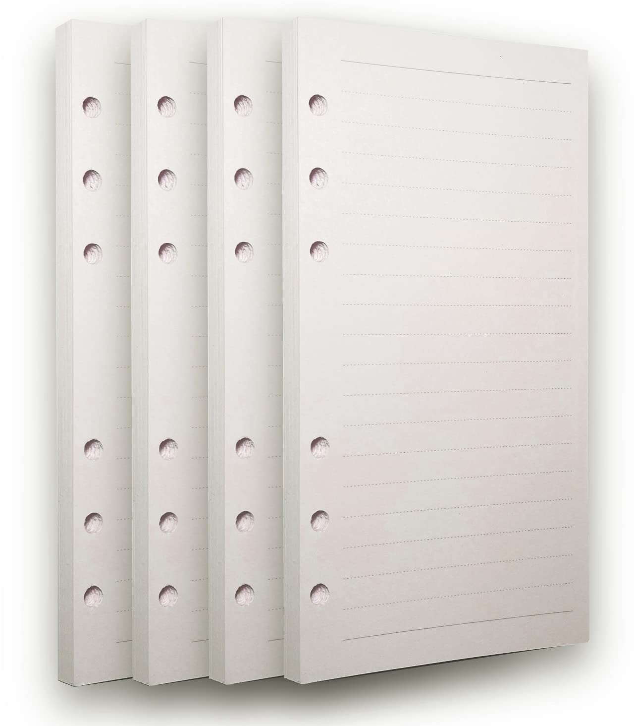 

WBway Notebook Refill Bible Size Horizontal lined of 180 Sheets 6 Hollow System Notebook Memo Pad Refill Bible 6 Hollows Refill Contents A6 [Set 4]