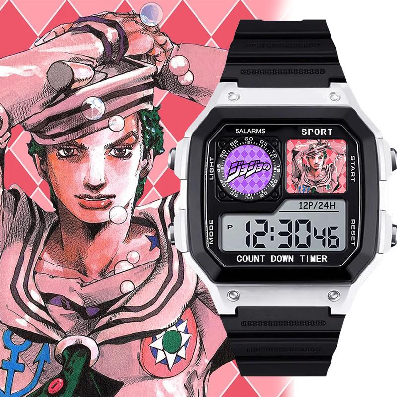 

JOJO s Bizarre Adventure Дитячий Годинник для Школярів Молодших Класів Електронний Годинник Будильник Хронограф Наручний Годинник Ins