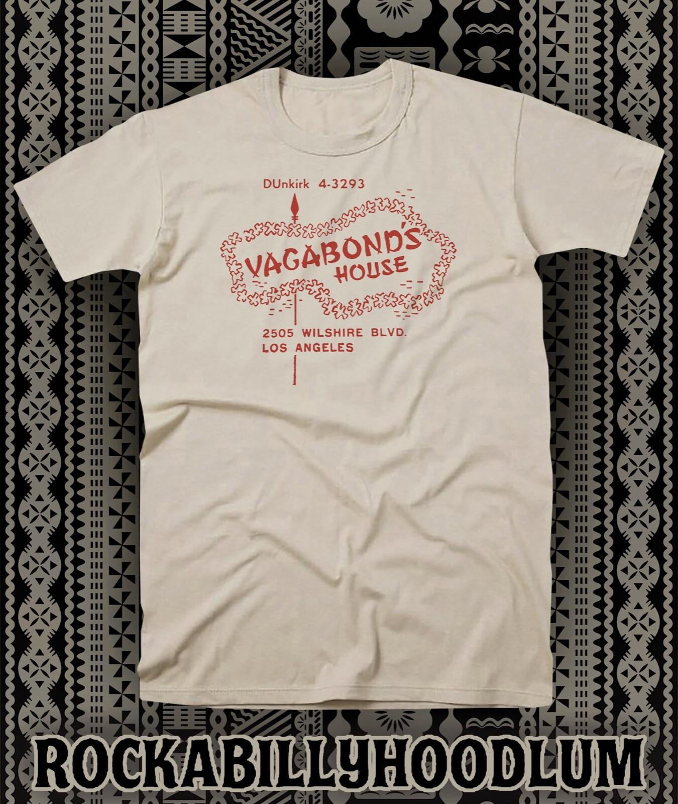Retro Tiki Art Tee T Shirt Mug Restaurant Bar Vagabonds House Los Angeles CA S
