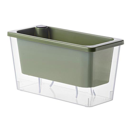 Self Watering Planter Plastic Flowerpot with Reservoir Easy Refill Plant Pot with Wick Ropes for Succulents Scallions Balcony Windowsill Gardening