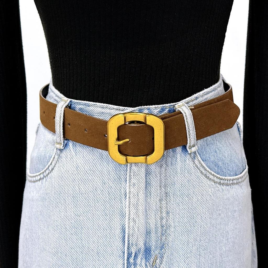 Women's Suede Waistband Versatile Jeans Skirt Belt - Casual Retro Trendy Style