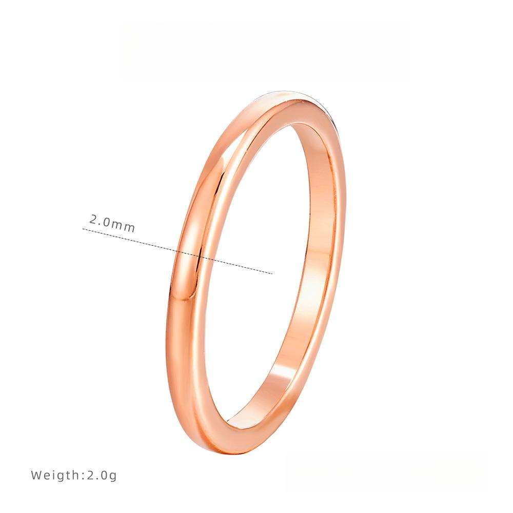 38 Gifts, Smooth Tungsten Steel Plain Ring, Niche High-end Light Luxury Ring, Women's Simple and Non-fading Accessories