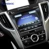 LHD Car Center Console Panel Frame Accessories Real Soft Carbon Fiber Sticker For Acura TLX 2015 2016 2017 2018