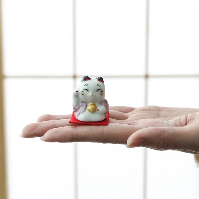 Zestaw 7 sztuk figurek szczęśliwego kota Mały Maneki Neko ozdoba Biurko Kot szczęścia Dekoracja Feng Shui Figurka