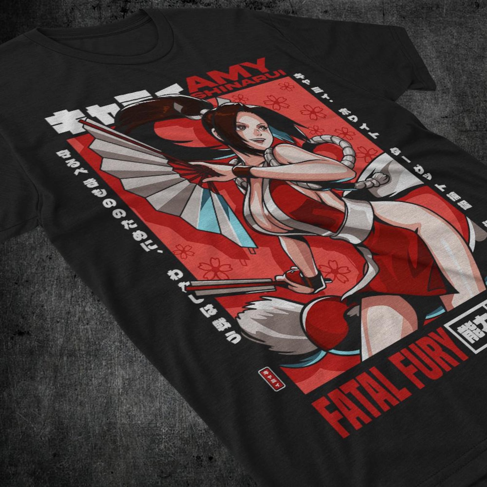 Unisex Fatal Fury KOF Mai Shiranui Gaming T shirt, Retro Anime Waifu Shirt S