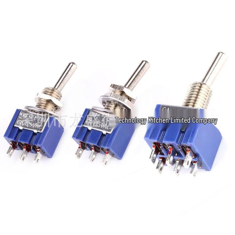 Rocker Switch MTS-102/103/202/203: Single/Double Pole, 3/6 Pins, 2/3 Positions