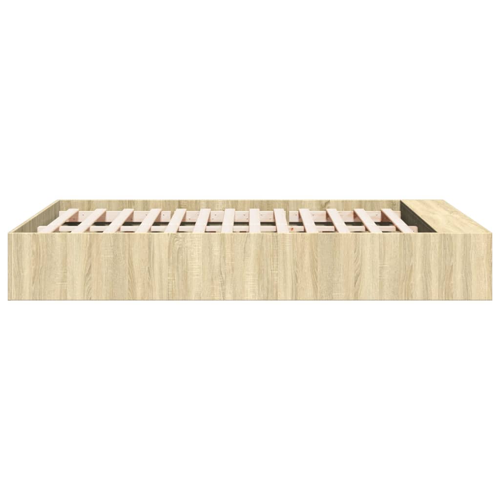Bed Frame Sonoma Oak 120 X 190 Cm Particleboard