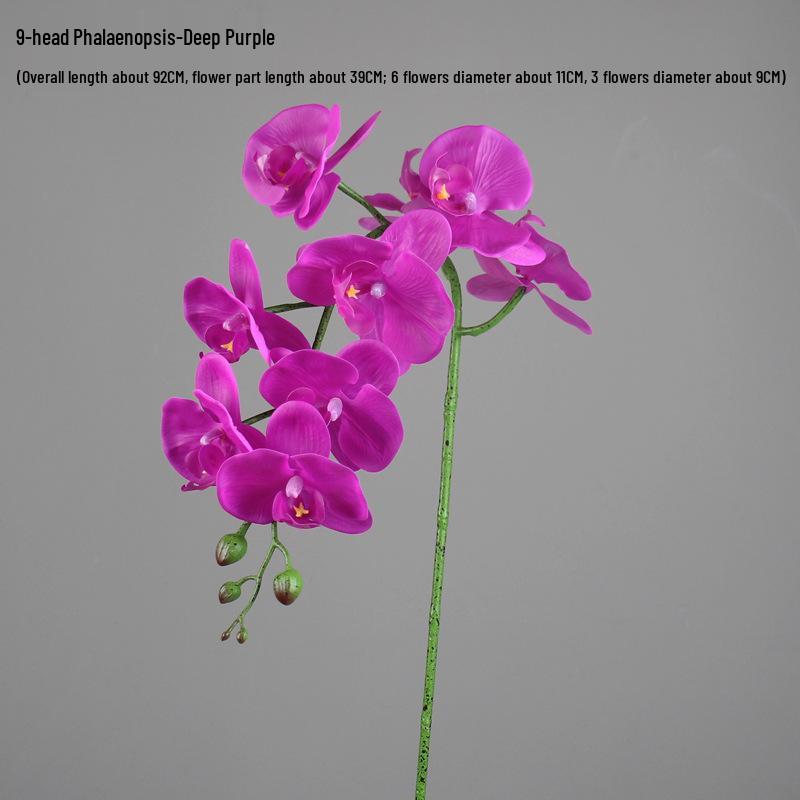 High-End PU Phalaenopsis Artificial Flowers - Single Stem for Home & Hotel Décor