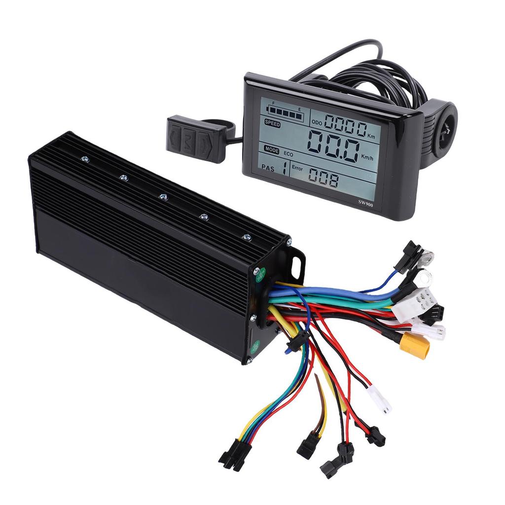 Electric Bike Controller LCD Display Kit 36V 48V 52V 35A 3 Mode Brushless Motor Controller and SW900 LCD Display Panel