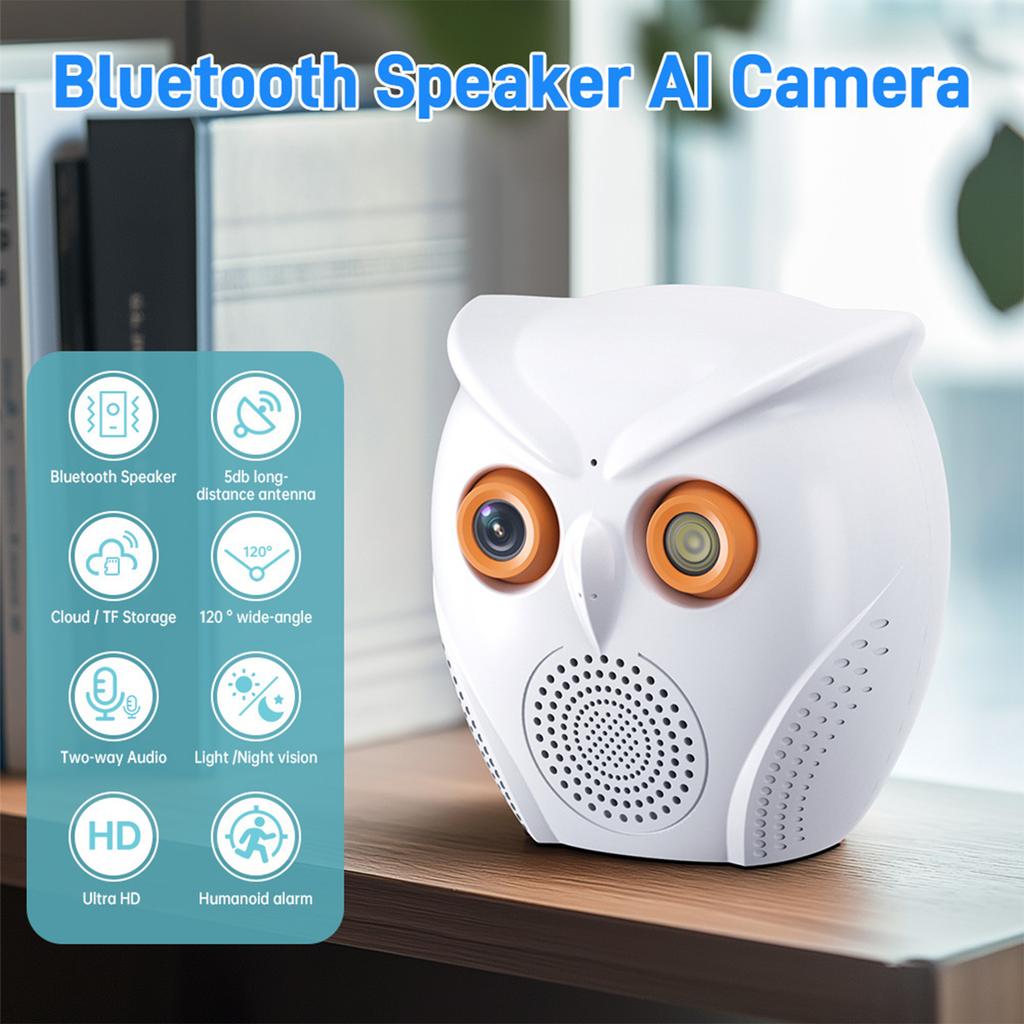 High Definition Bluetooth Speaker with Camera Loudspeaker Dual-Way Voice and Mobile Remote Monitor for Phones