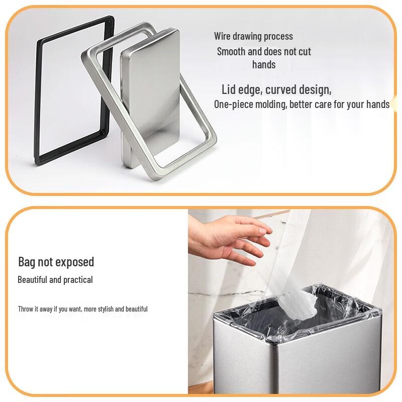 Good Wife Slim Swing-Lid Trash Can