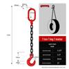 Jun Ding Ying 1-Ton Single Leg Lifting Chain Sling with Manganese Steel Hook