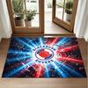 Blackburn Rovers Football Design Crystal Velvet Rug Soft Decorative Mat for Bedroom Entrance