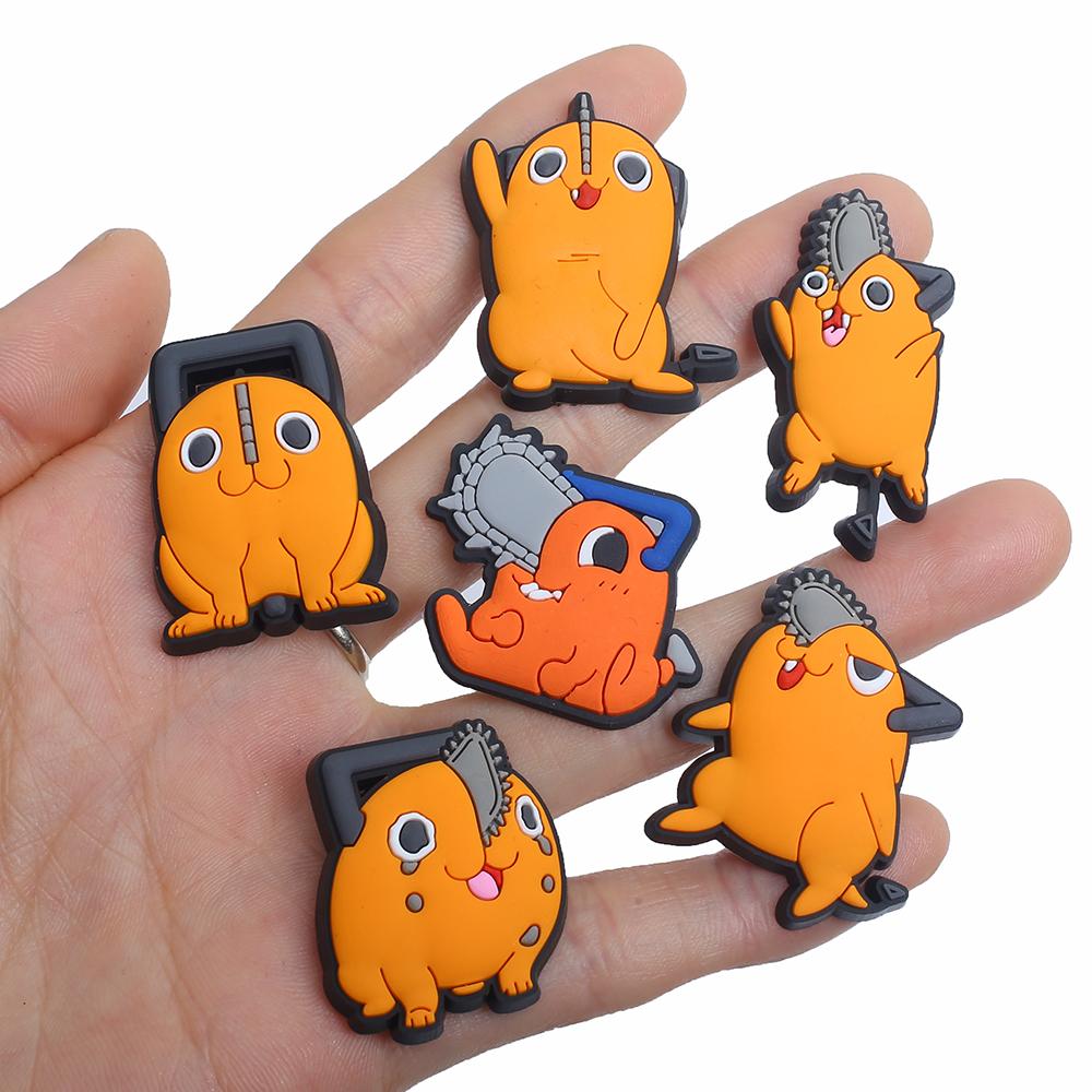 12PCS Cartoon Monster chainsaw creature Shoe Charm PVC Decor Buckle Sandal Detachable Waterproof To Xmas Gift