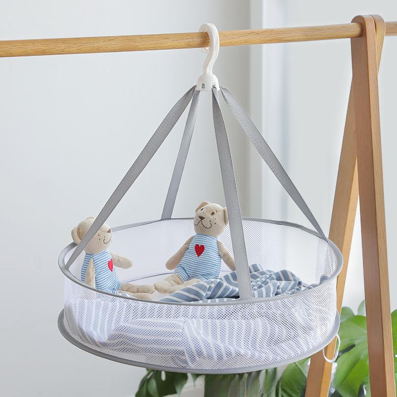 Home Clothes Drying Net, Balcony, Socks Drying, Underwear, Windproof Folding, Double-Layer Clothes Drying, Flat Net, Washable