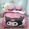 Cute Cartoon Kulomie Print Quilt Cover Pillowcase 3D Digital Printing Three-Piece Set