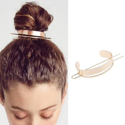 Modischer Haarstab Minimalistisches Haarzubehör C-förmiger Dutt Halter Käfig Haarnadeln für Damen Haarschmuck Schmuck H056