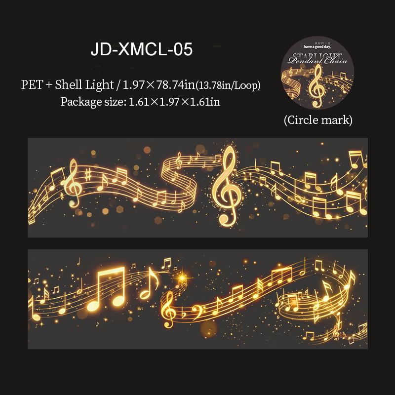 Starlight Pendant Chain Series Vintage Butterfly Light Landscape PET Tape Creative DIY Journal Material Collage Stationery