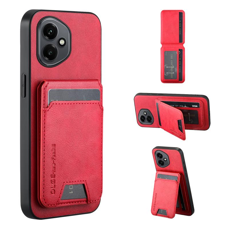 

Magsafe Magnetic Wallet Card Slot Bracket Solid Color Leather Phone Case For Honor 400 Pro 200 50 60 70 80 90 100 300 Pro Ultra Honor 200 Pro