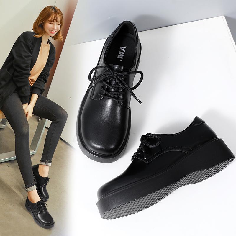 Specht Damen Mokassins mit weicher Sohle aus Leder - Neue 2025 Herbstschuhe im britischen Stil, lässig, schwarz